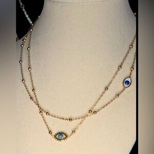 Gold Evil Eye Necklace